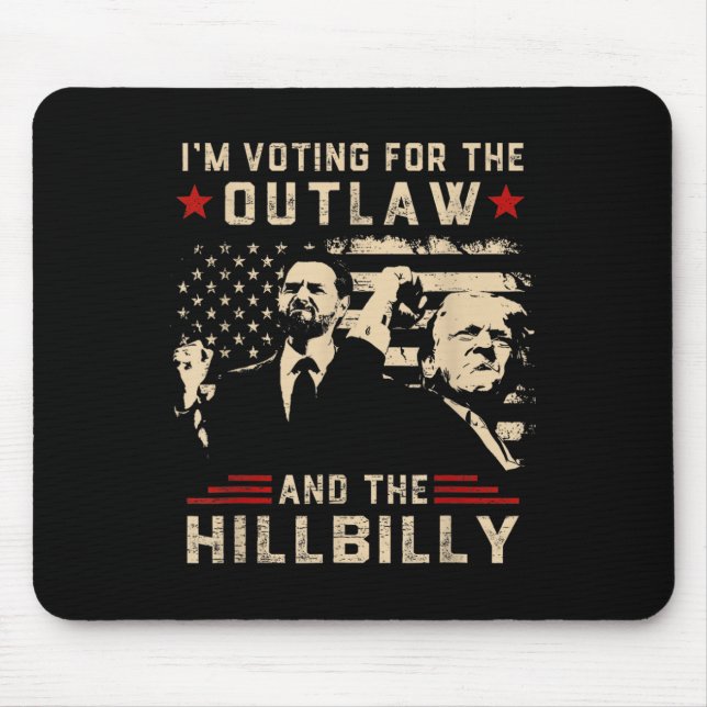 Alfombrilla De Ratón Bandera de Trump 2024 Hillbilly J.d.vance 2024 Do (Frente)