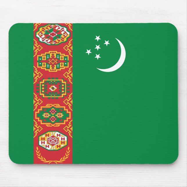 Alfombrilla De Ratón Bandera de Turkmenistán (Turkmenistán) (Frente)