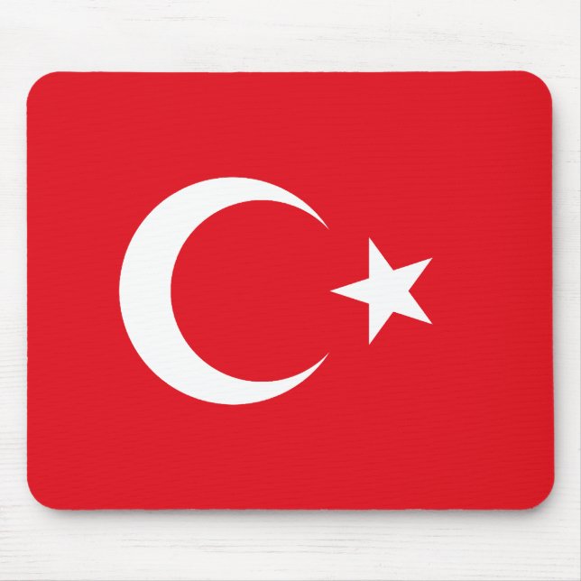 Alfombrilla De Ratón Bandera de Turquía Mousepad (Frente)