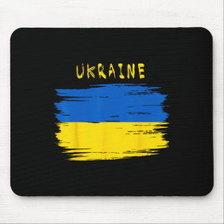 Alfombrilla De Ratón Bandera de Ucrania con estilo de trazo de pincel