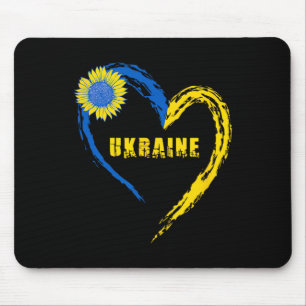 Alfombrilla De Ratón Bandera de Ucrania Corazón Vintage Amantes Ucrania