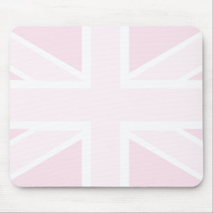 Alfombrilla De Ratón Bandera de Union Jack en Mousepad rosado