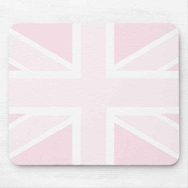 Alfombrilla De Ratón Bandera de Union Jack en Mousepad rosado (Frente)