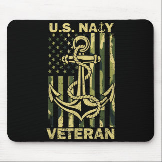Alfombrilla De Ratón bandera de veterano naval de ee. uu. camuflaje pat