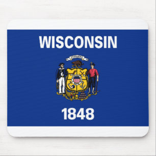 Alfombrilla De Ratón Bandera de Wisconsin