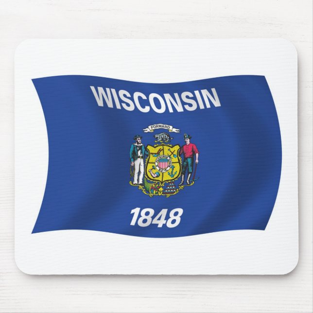 Alfombrilla De Ratón Bandera de Wisconsin Mousepad (Frente)
