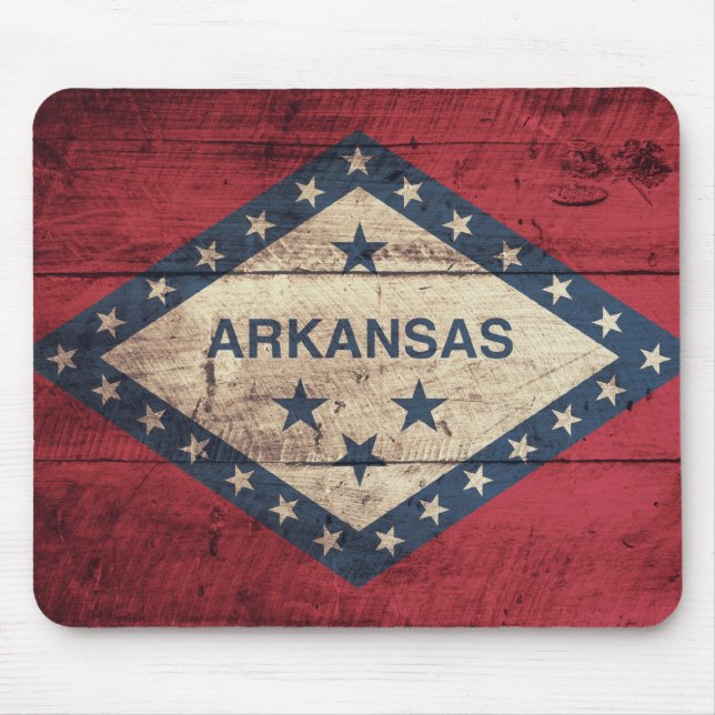 Alfombrilla De Ratón Bandera de Wooden Arkansas (Frente)