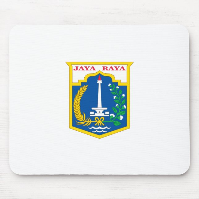 Alfombrilla De Ratón Bandera de Yakarta (ciudad capital de Indonesia) (Frente)
