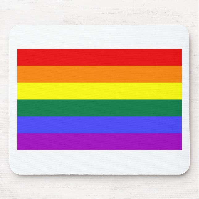 Alfombrilla De Ratón Bandera del arco iris (Frente)