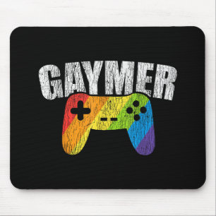 Alfombrilla De Ratón Bandera del arcoíris Gaymer de juegos lésbico gay