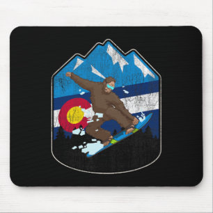 Alfombrilla De Ratón Bandera Del Estado De Colorado Snowboard Gift Bigf
