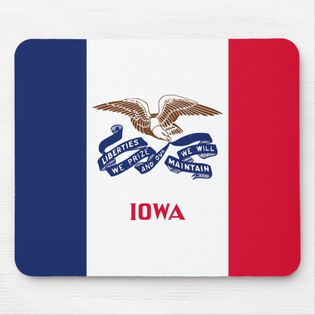 Alfombrilla De Ratón Bandera del estado de Iowa (Frente)