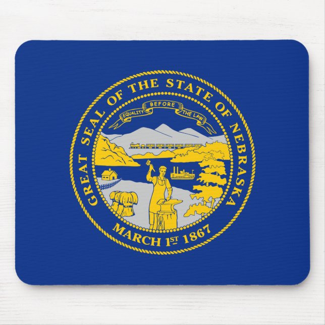 Alfombrilla De Ratón Bandera del Estado de Nebraska (Frente)