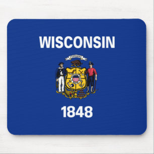 Alfombrilla De Ratón Bandera del Estado de Wisconsin