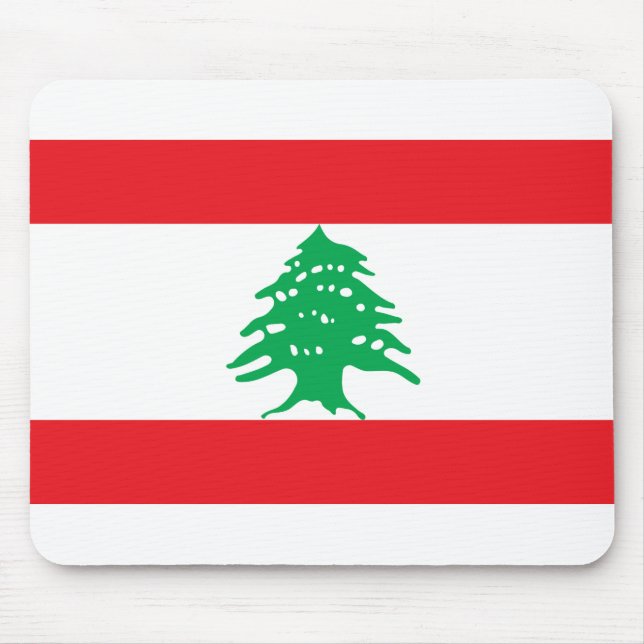 Alfombrilla De Ratón Bandera del Líbano (Frente)