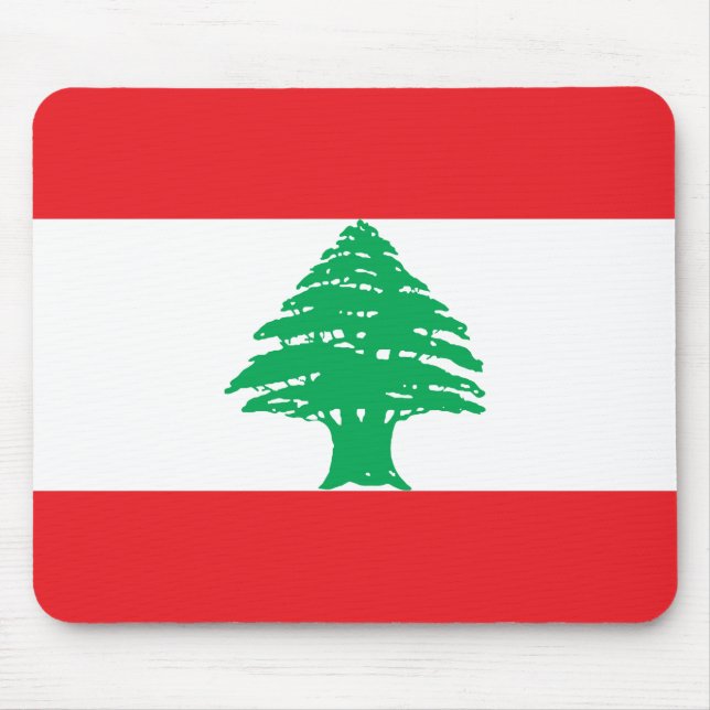 Alfombrilla De Ratón Bandera del Líbano (Frente)