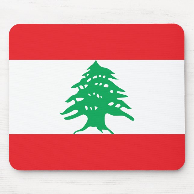 Alfombrilla De Ratón Bandera del Líbano (libanesa) (Frente)