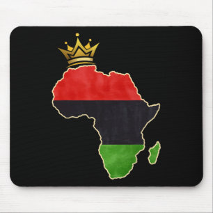 Alfombrilla De Ratón Bandera del mapa africano de la reina africana nor