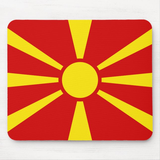 Alfombrilla De Ratón Bandera del Norte de Macedonia (Frente)