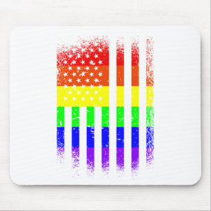 Alfombrilla De Ratón bandera del orgullo americano arco iris lgbt