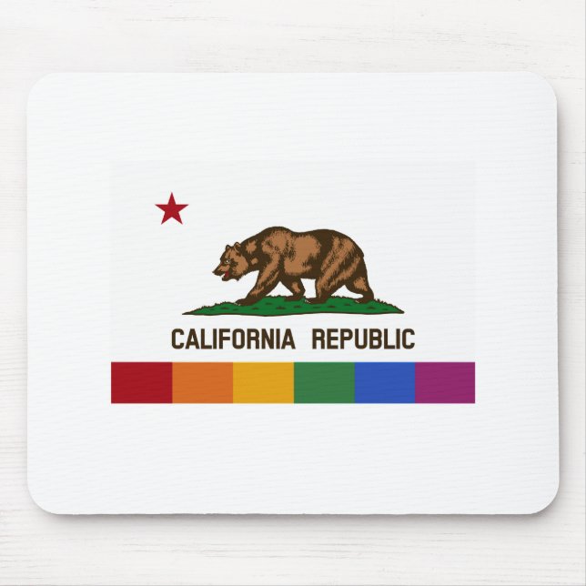 ALFOMBRILLA DE RATÓN BANDERA DEL ORGULLO DE CALIFORNIA - .PNG (Frente)