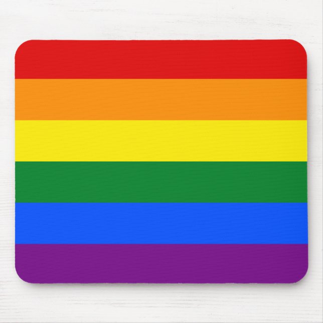 Alfombrilla De Ratón Bandera del orgullo gay arcoiris LGBT (Frente)