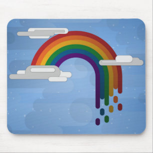 Alfombrilla De Ratón Bandera del Orgullo LGBTQ Diseño Arcoiris Minimali
