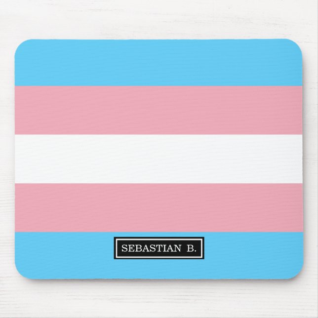 Alfombrilla De Ratón Bandera del Orgullo Transgénero (Frente)