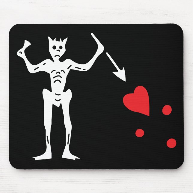 Alfombrilla De Ratón Bandera del pirata de Blackbeard (Frente)