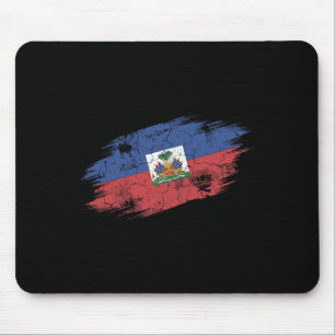 Alfombrilla De Ratón Bandera desgastada de hincha de fútbol de Haití Or
