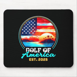 Alfombrilla De Ratón Bandera Estadounidense 2025 Del Golfo Retro De Est