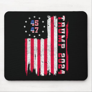 Alfombrilla De Ratón Bandera estadounidense 45 47 de Trump 2024