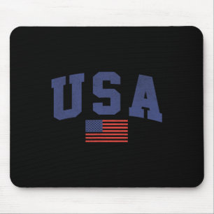 Alfombrilla De Ratón Bandera Estadounidense 4 De Julio Americana Negrit