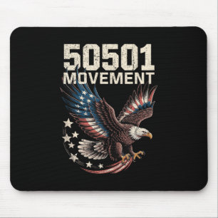 Alfombrilla De Ratón Bandera Estadounidense 50501 En Águila De Vuelo Co