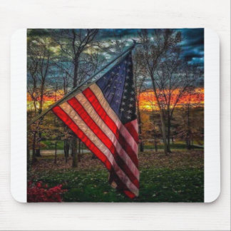 Alfombrilla De Ratón Bandera estadounidense de otoño #USAPatriotGraphic