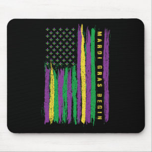 Alfombrilla De Ratón Bandera Estadounidense Mardi Gras Costu