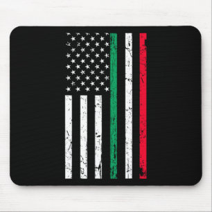 Alfombrilla De Ratón Bandera Estadounidense Orgullo Italiano Estadounid