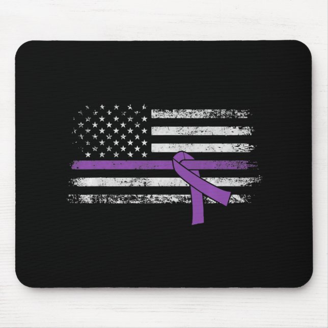 Alfombrilla De Ratón Bandera estadounidense para la toma de conciencia  (Frente)