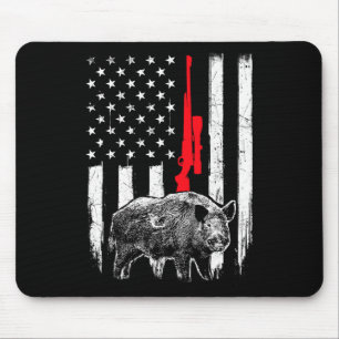 Alfombrilla De Ratón Bandera Estadounidense Patriótica - Caza De Boares