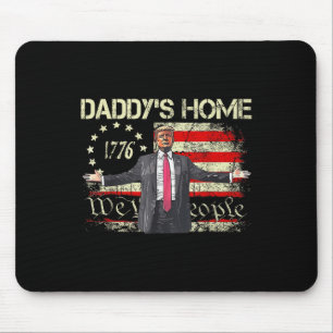 Alfombrilla De Ratón Bandera estadounidense Trump 2024 Daddys Home We t
