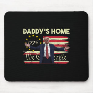 Alfombrilla De Ratón Bandera estadounidense Trump daddys a casa del pue