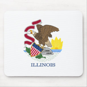 Alfombrilla De Ratón Bandera estatal de Illinois