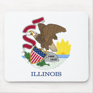 Alfombrilla De Ratón Bandera Estatal de Illinois