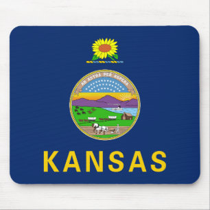 Alfombrilla De Ratón Bandera estatal de Kansas