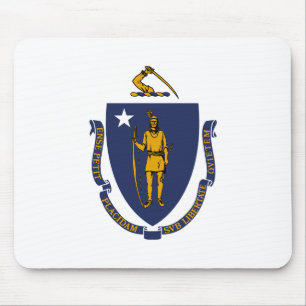 Alfombrilla De Ratón Bandera estatal de Massachusetts