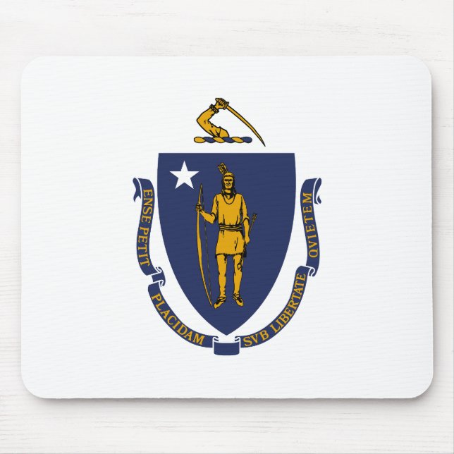 Alfombrilla De Ratón Bandera estatal de Massachusetts (Frente)