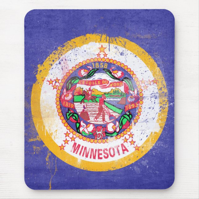 Alfombrilla De Ratón Bandera estatal de Minnesota en peligro (Frente)