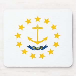 Alfombrilla De Ratón Bandera estatal de Rhode Island, Estados Unidos