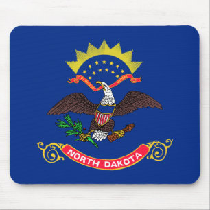 Alfombrilla De Ratón Bandera Estatal Patriótica de Dakota del Norte