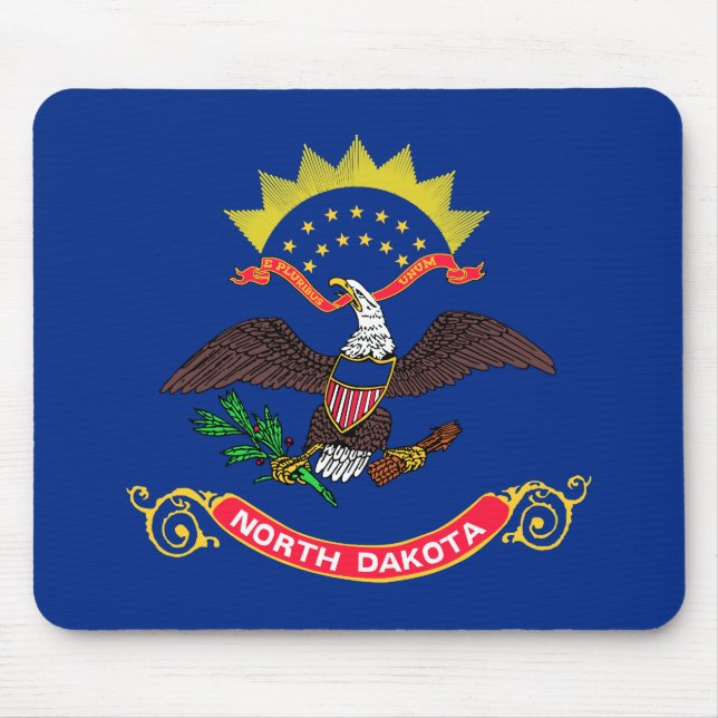 Alfombrilla De Ratón Bandera Estatal Patriótica de Dakota del Norte (Frente)